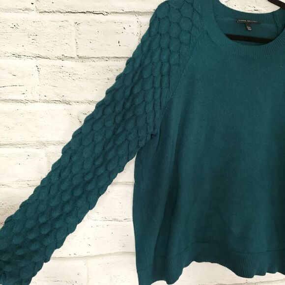 Lane Bryant size 22 24 green knit bubble sleeve sweater - Picture 5 of 7